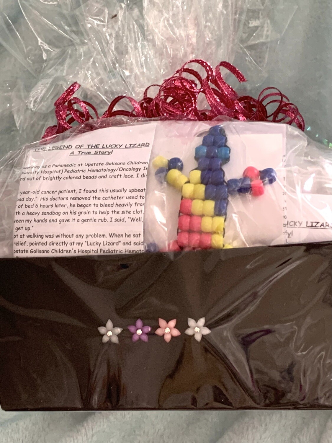 LUCKY LIZARD SEND-A-SMILE BASKET - Double Diagonal Design