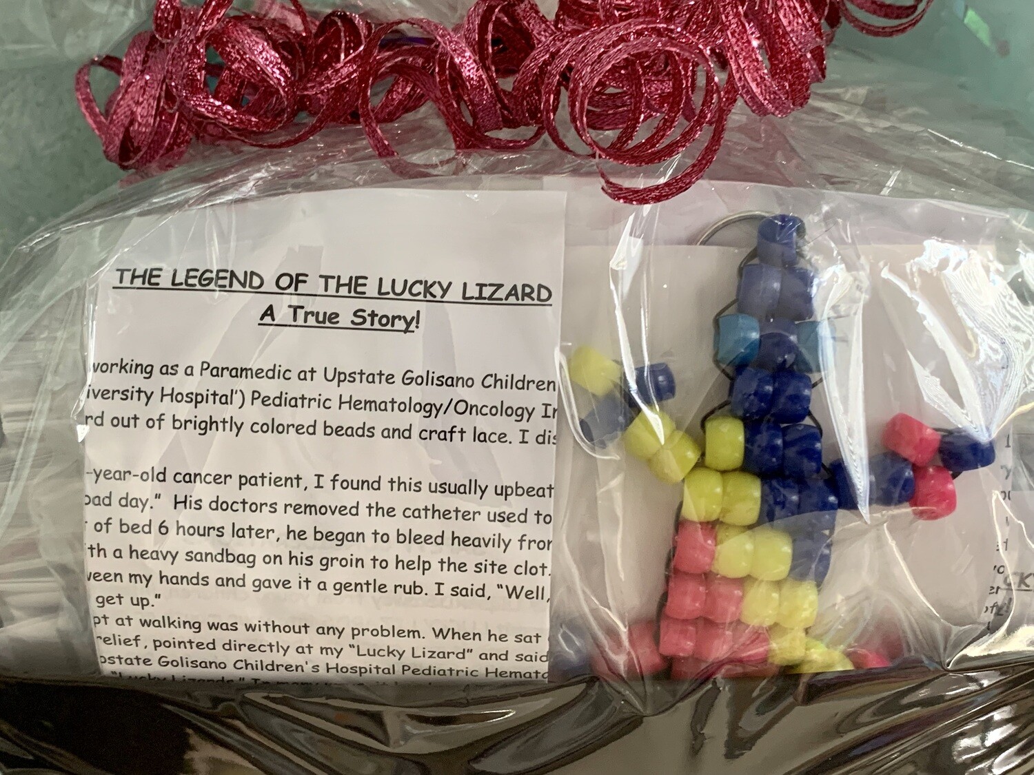 LUCKY LIZARD SEND-A-SMILE BASKET - Double Diagonal Design