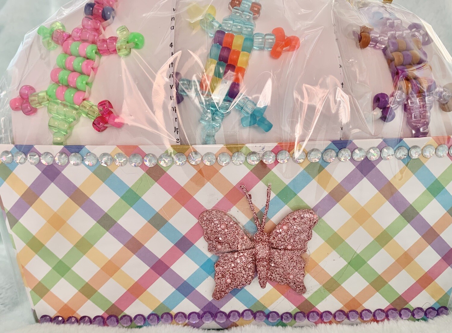 Lucky Lizard Send-A-Smile Basket - Checkerboard Design