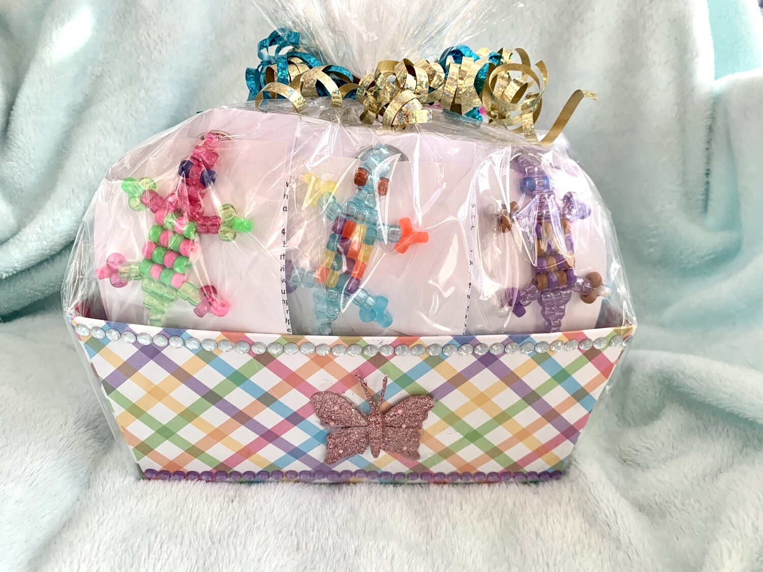 Lucky Lizard Send-A-Smile Basket - Checkerboard Design