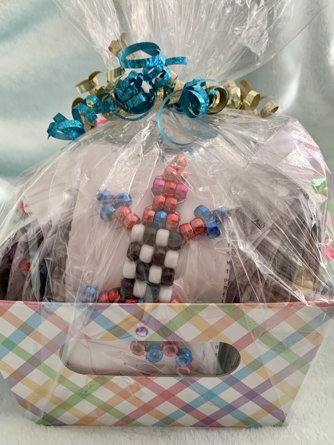 Lucky Lizard Send-A-Smile Basket - Checkerboard Design