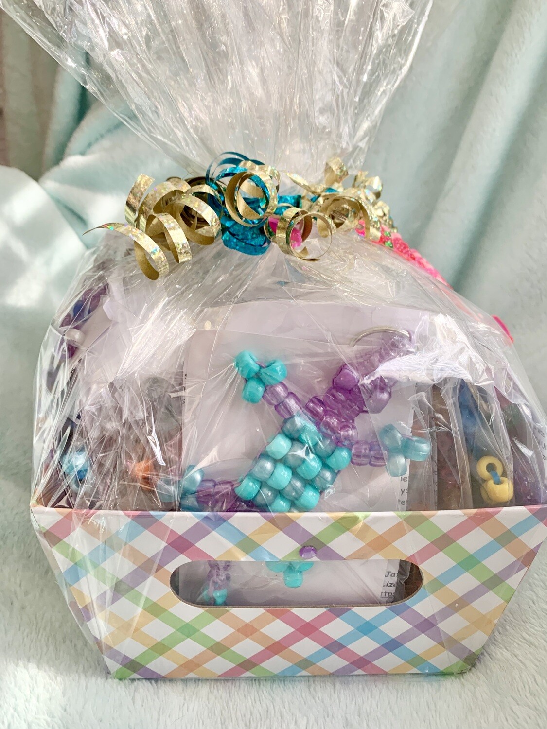 Lucky Lizard Send-A-Smile Basket - Checkerboard Design