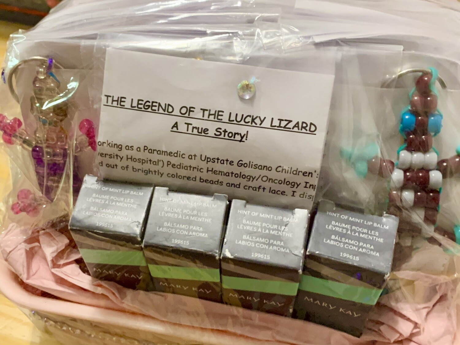 Lucky Lizard Send-A Smile Basket featuring Mary Kay Hint of Mint Lip Balm- Superman &amp; Heart of a Hero Designs