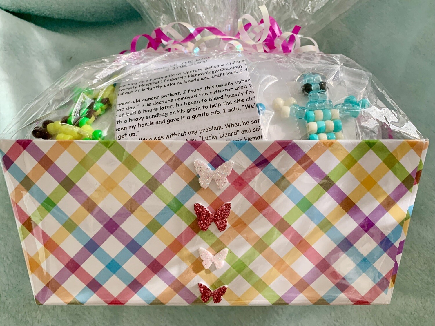 Lucky Lizard Send-A-Smile Project Basket - Checkerboard Design