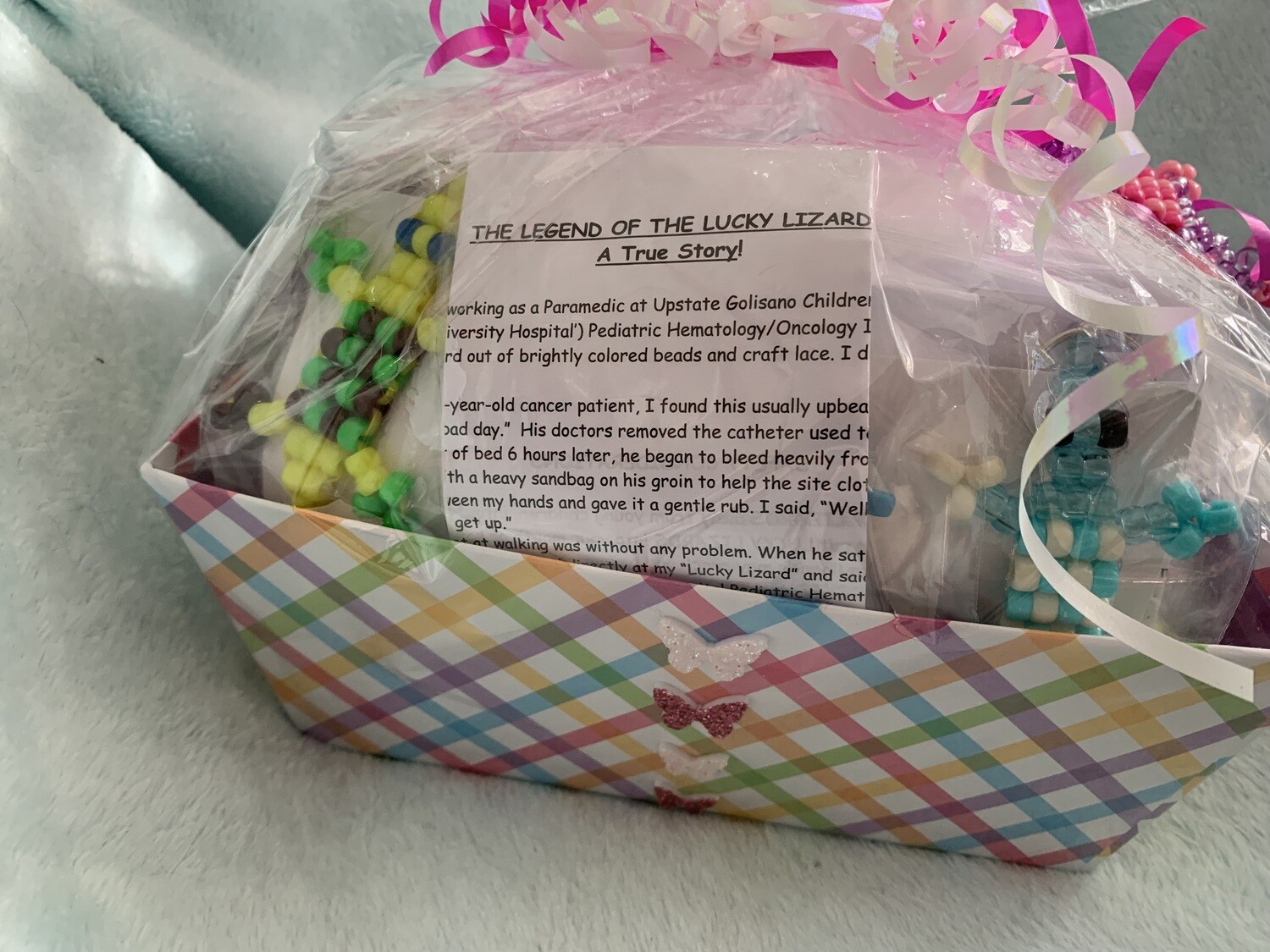 Lucky Lizard Send-A-Smile Project Basket - Checkerboard Design