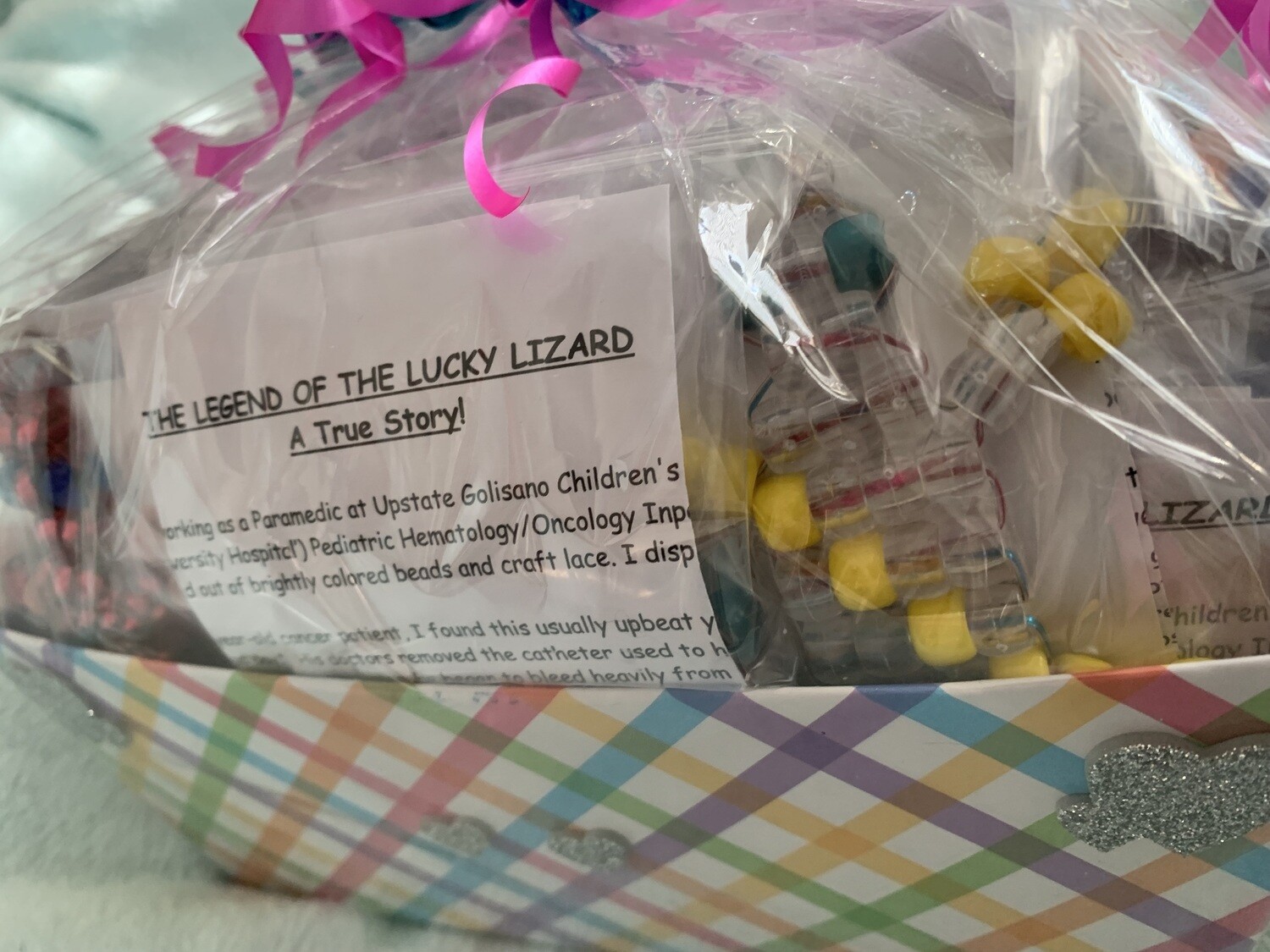 Lucky Lizard Send-a-Smile Basket - Single Diagonal &amp; Double Diagonal Design