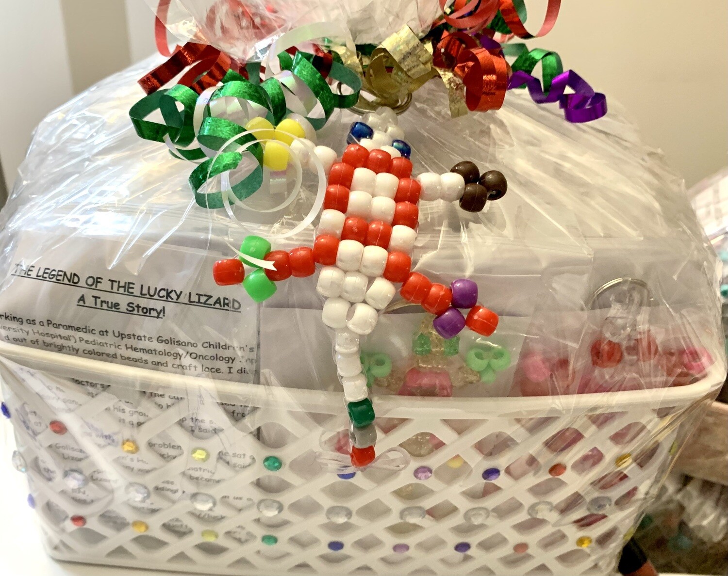 Lucky Lizard Send-A-Smile Basket - Awareness Ribbon Design