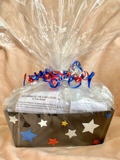 Lucky Lizard Send-a-Smile Basket - American Flag Design