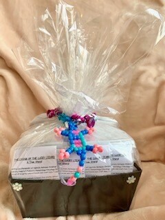 Lucky Lizard Send-A-Smile Basket -  Pink Bubble Journey Design