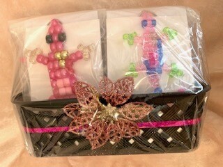 Lucky Lizard Send-A-Smile Basket - Pink Bubble &amp; Pink Bubble Journey Designs