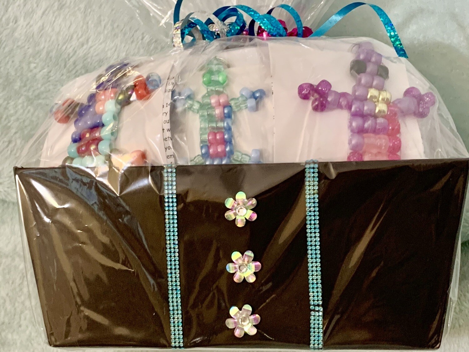 Lucky Lizard Send-A-Smile Basket -  Pink Bubble Journey Design