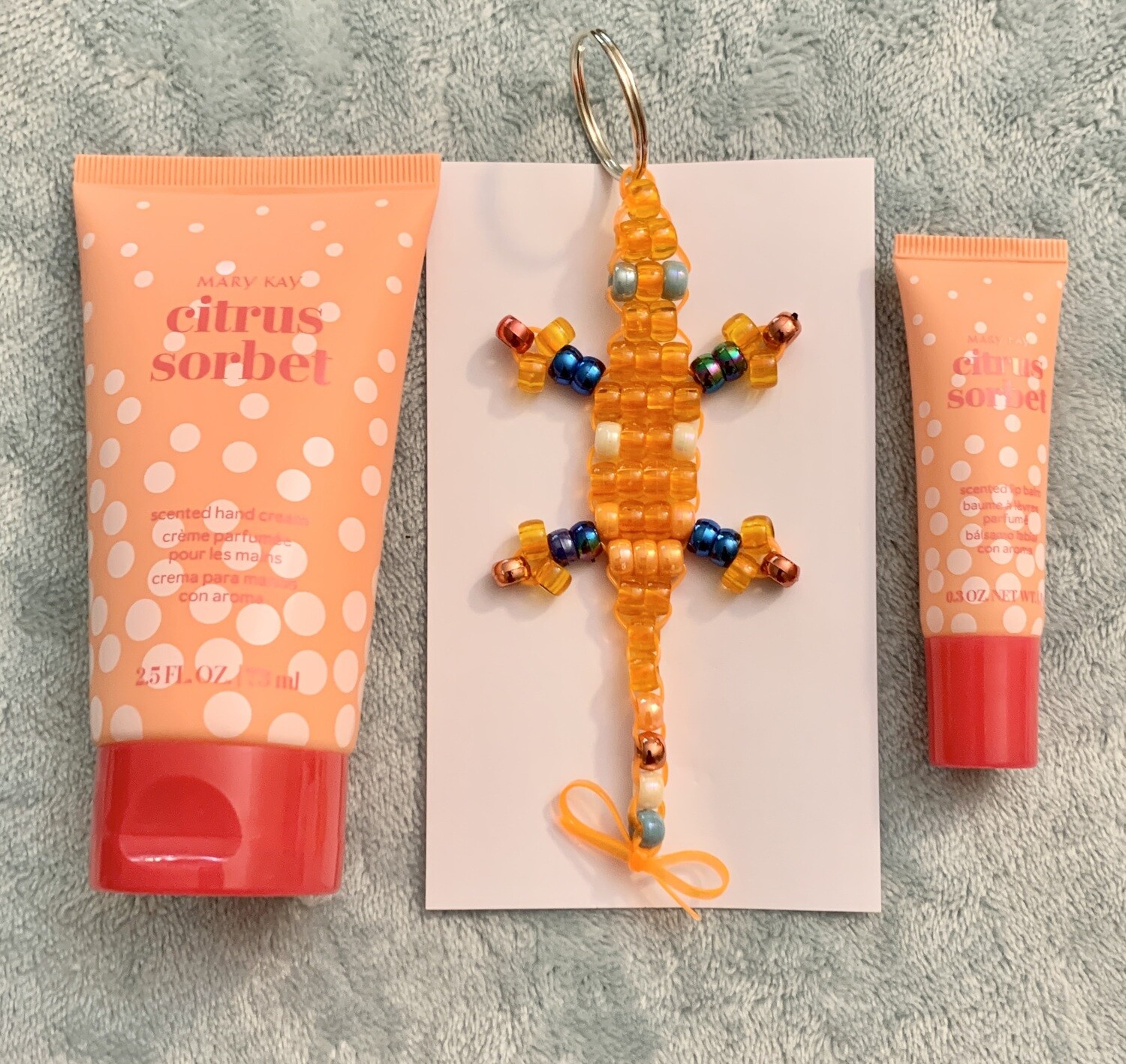 Lucky Lizard 'Emotion Lotion'  Gift Set featuring Mary Kay Citrus Sorbet Scented Hand Cream &amp; Lip Balm