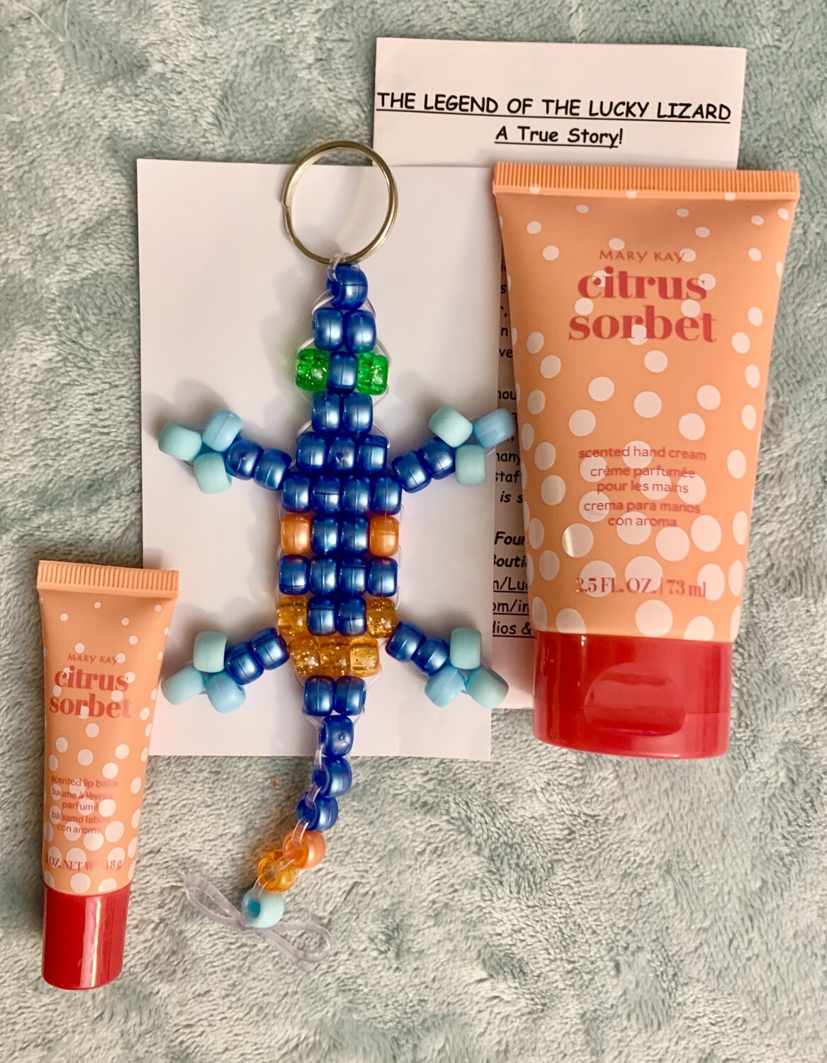 Lucky Lizard 'Emotion Lotion'  Gift Set featuring Mary Kay Citrus Sorbet Scented Hand Cream &amp; Lip Balm