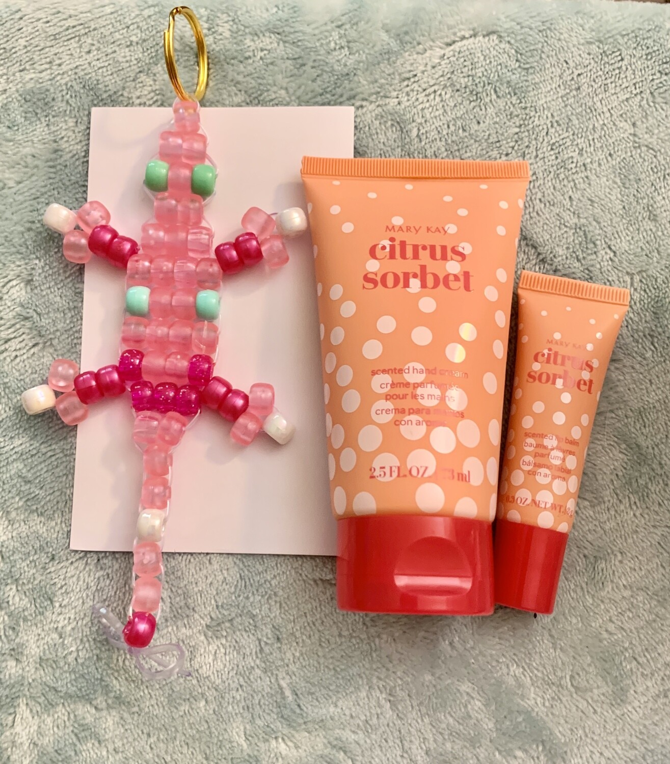 Lucky Lizard 'Emotion Lotion'  Gift Set featuring Mary Kay Citrus Sorbet Scented Hand Cream &amp; Lip Balm