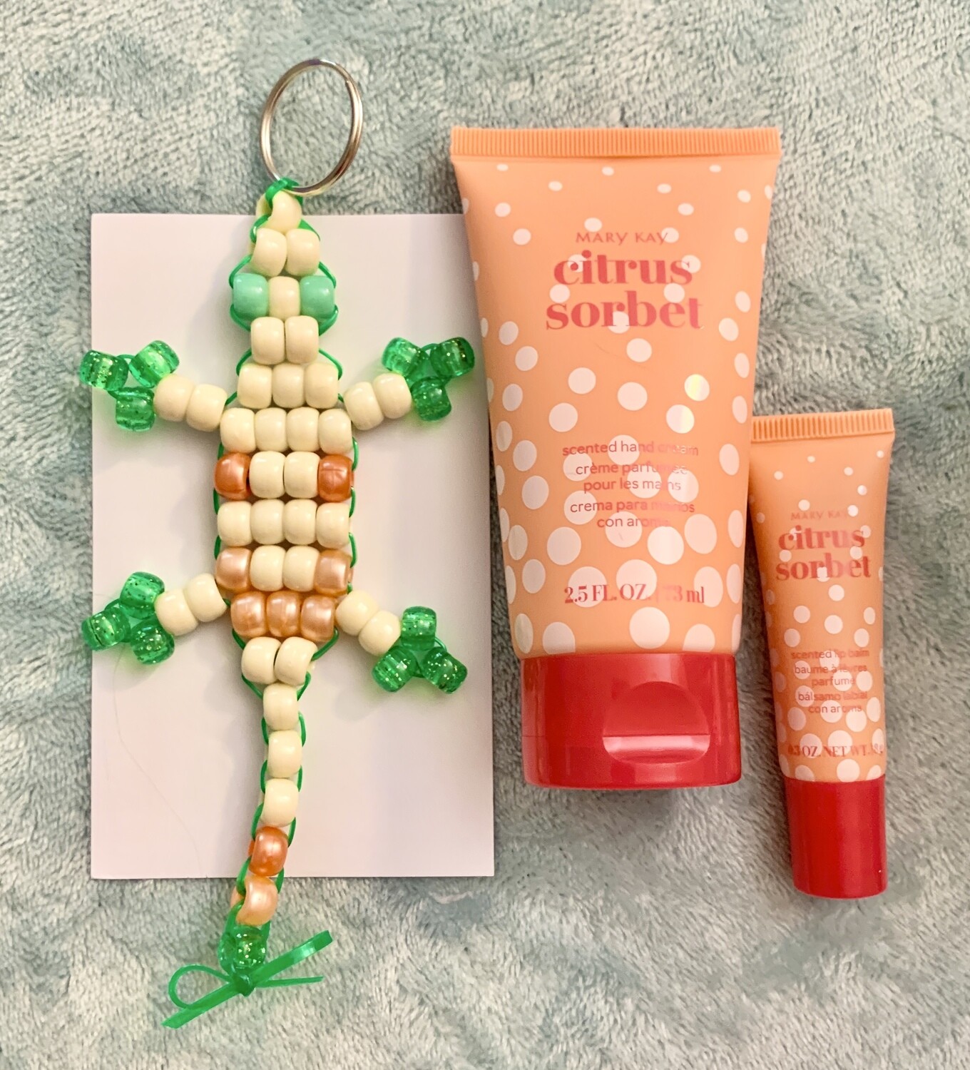 Lucky Lizard 'Emotion Lotion'  Gift Set featuring Mary Kay Citrus Sorbet Scented Hand Cream &amp; Lip Balm