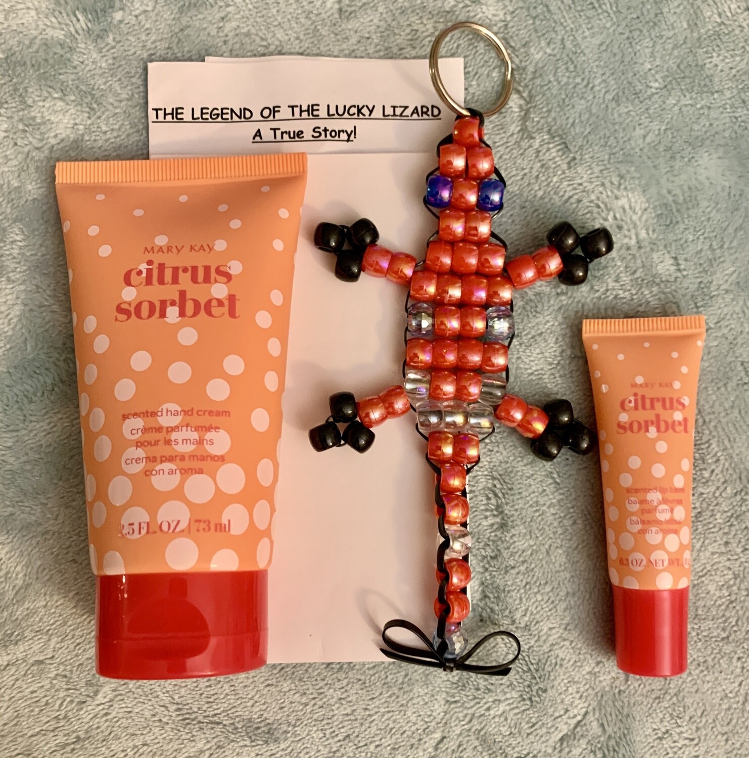 Lucky Lizard 'Emotion Lotion'  Gift Set featuring Mary Kay Citrus Sorbet Scented Hand Cream &amp; Lip Balm