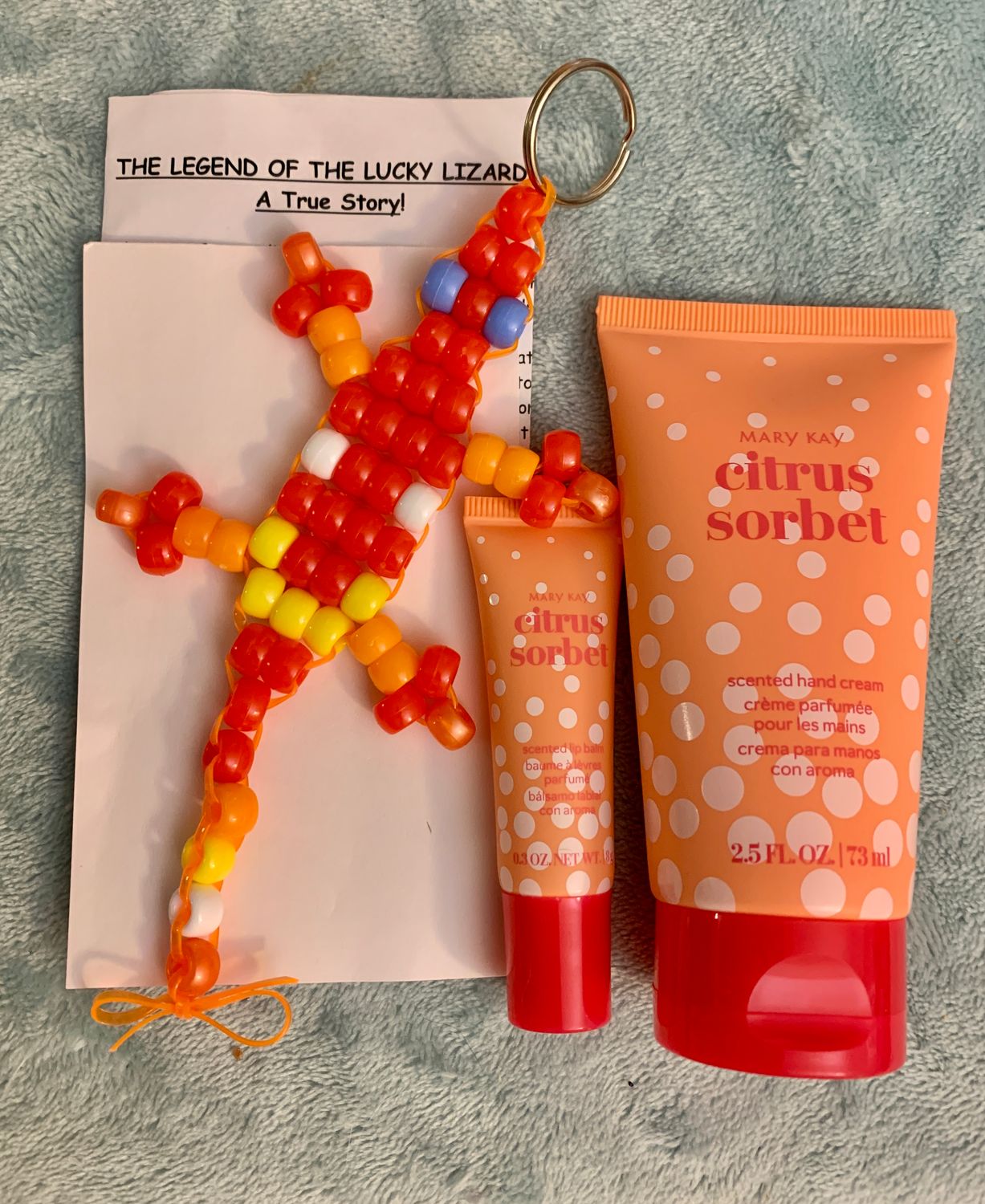 Lucky Lizard 'Emotion Lotion'  Gift Set featuring Mary Kay Citrus Sorbet Scented Hand Cream &amp; Lip Balm