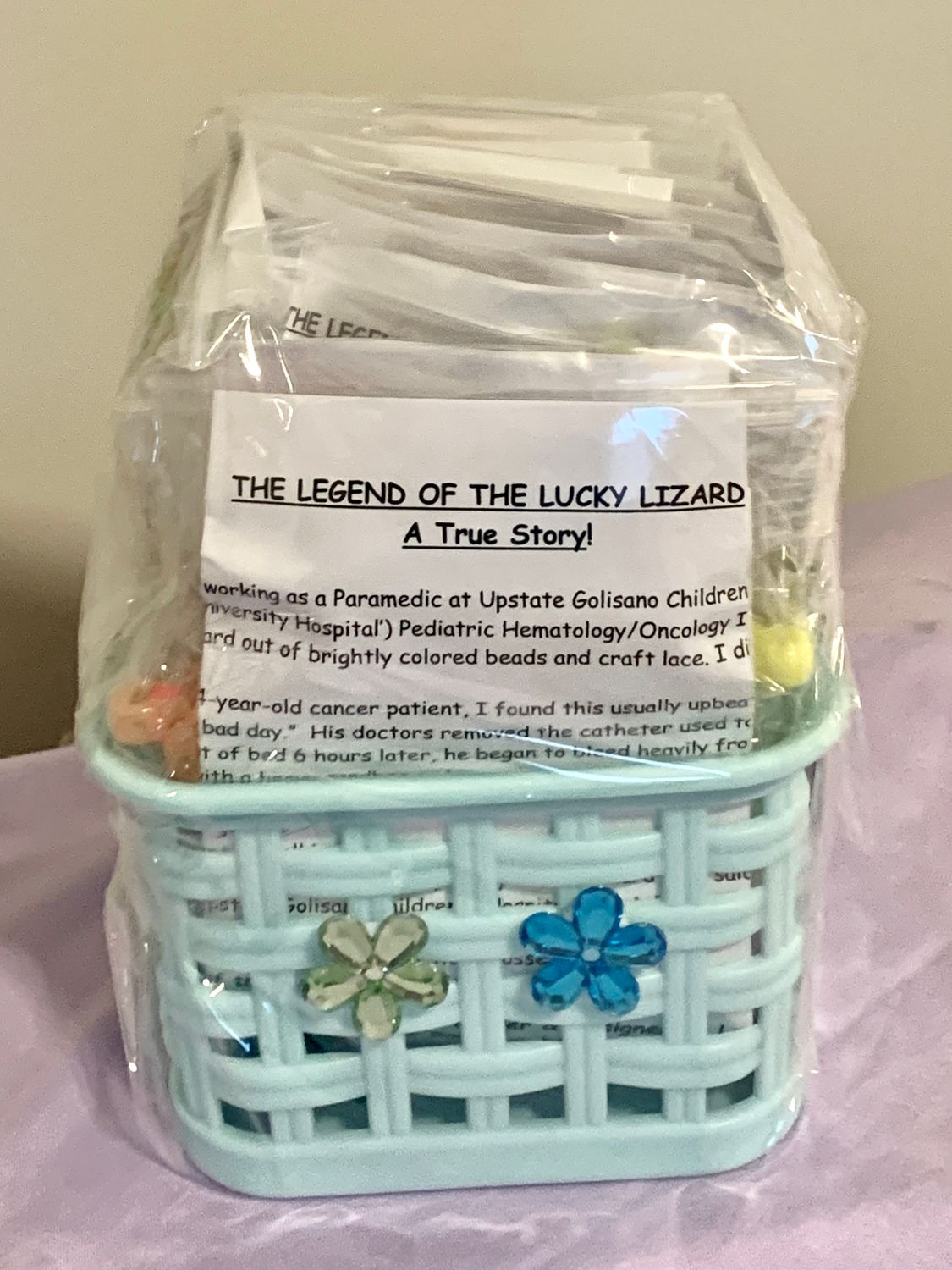 Lucky Lizard Send-A-Smile Basket - Single Diagonal Design