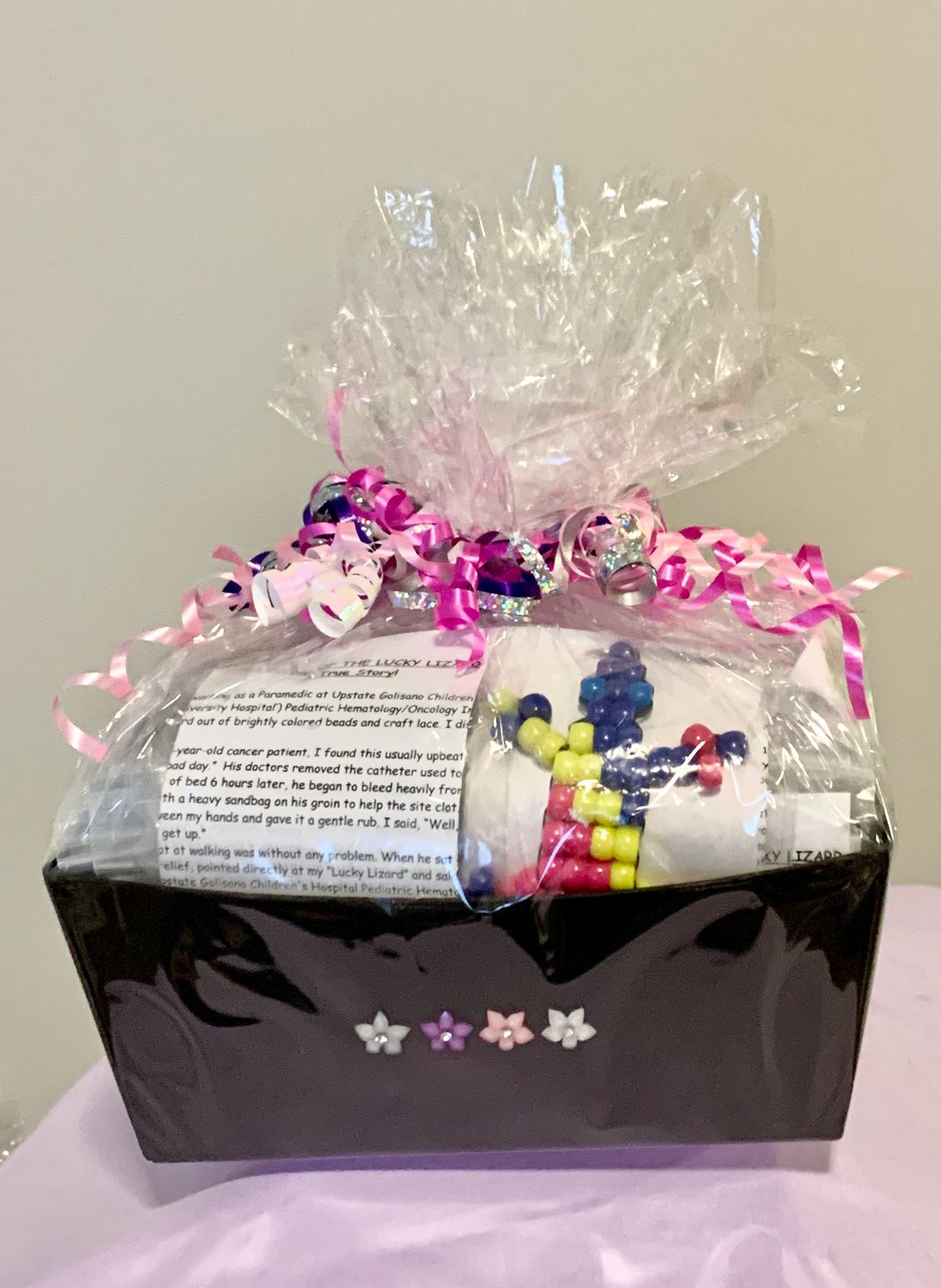 LUCKY LIZARD SEND-A-SMILE BASKET - Double Diagonal Design