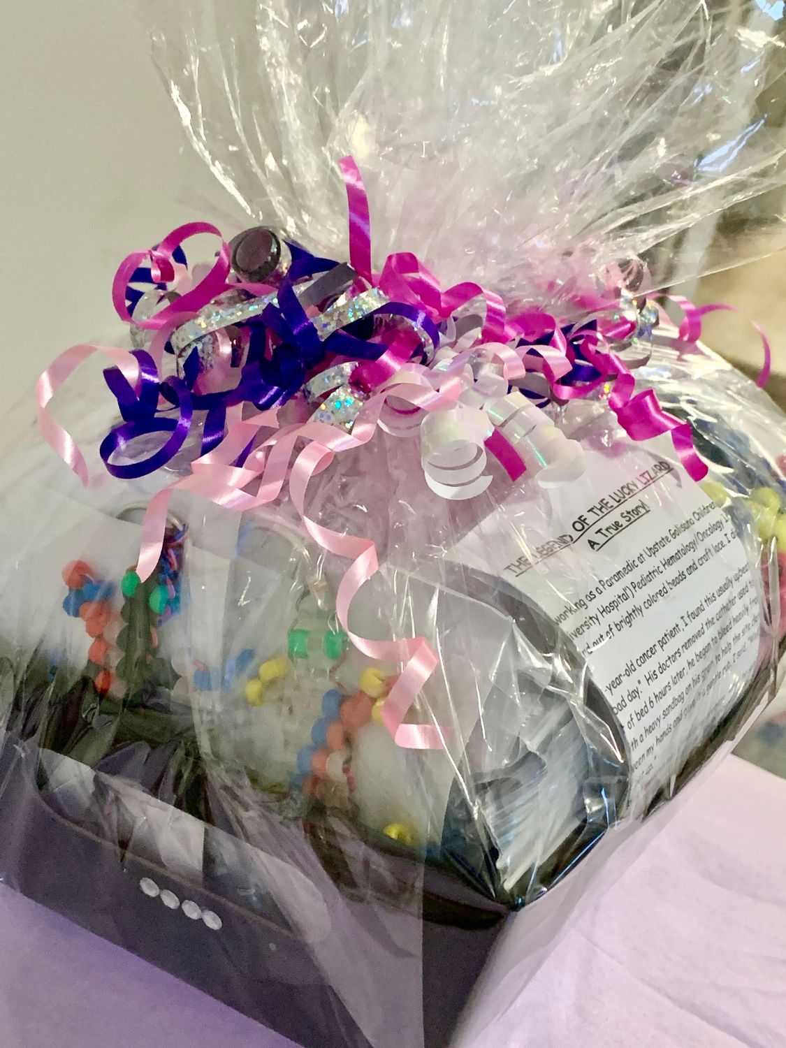 LUCKY LIZARD SEND-A-SMILE BASKET - Double Diagonal Design