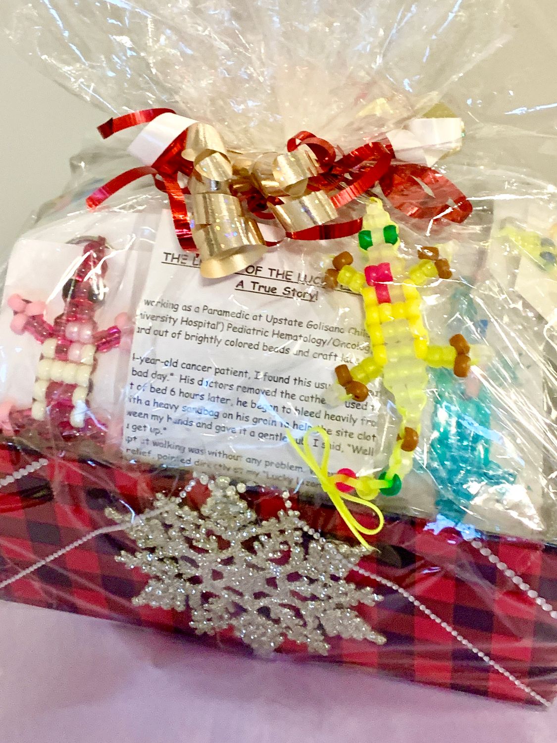 Lucky Lizard Send-A-Smile Basket- Heart Of A Hero Design