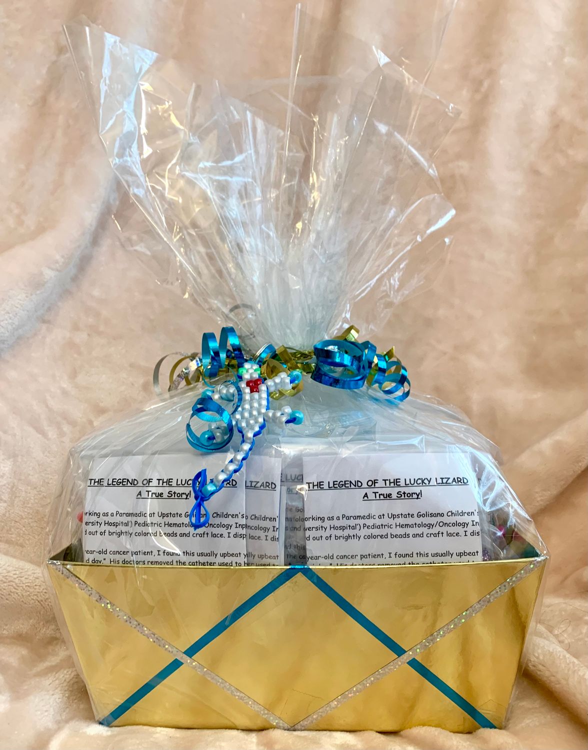 Lucky Lizard Send-A-Smile Basket - Heart of a Hero Design