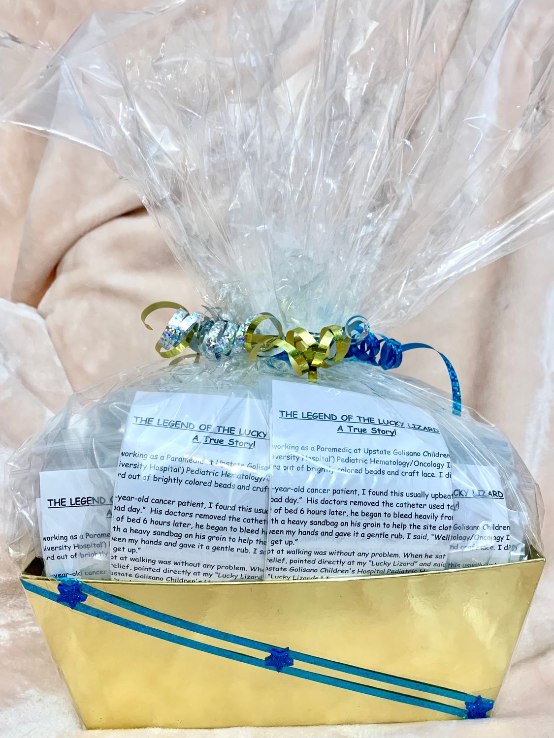 Lucky Lizard Send-A-Smile Basket - Heart of a Hero Design