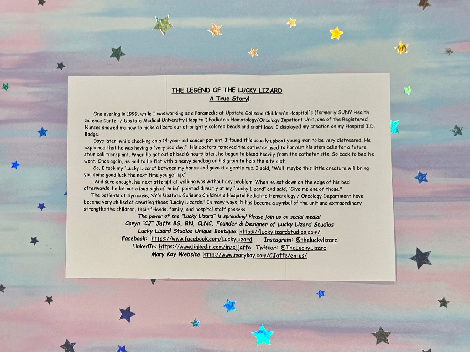 Lucky Lizard  Send-A-Smile Project Basket - Joy &amp; Love The Journey Design