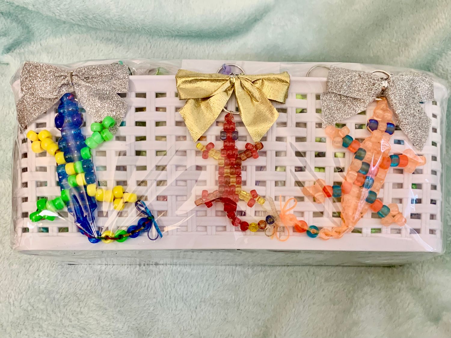 Lucky Lizard Send-a-Smile Basket - X-Marks The Spot Design