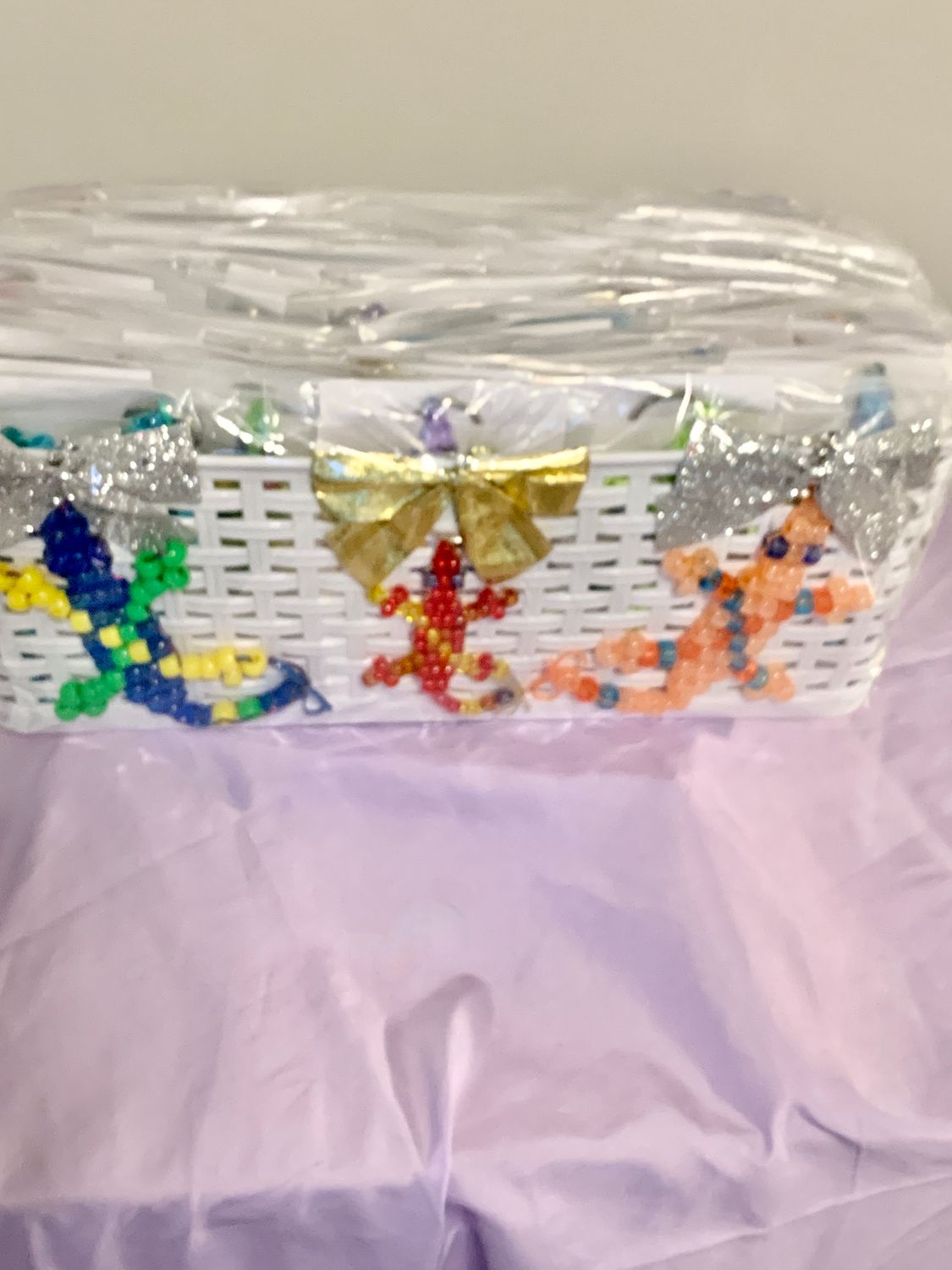 Lucky Lizard Send-a-Smile Basket - X-Marks The Spot Design