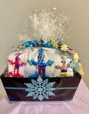 Lucky Lizard Send-a-Smile Basket - Allies &amp; American Flag Design