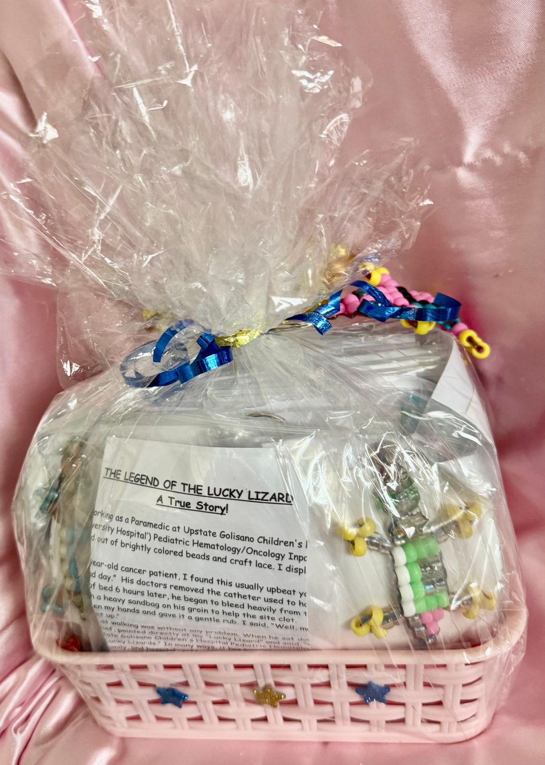 Lucky Lizard Send-A-Smile Basket - "I CARE" Design