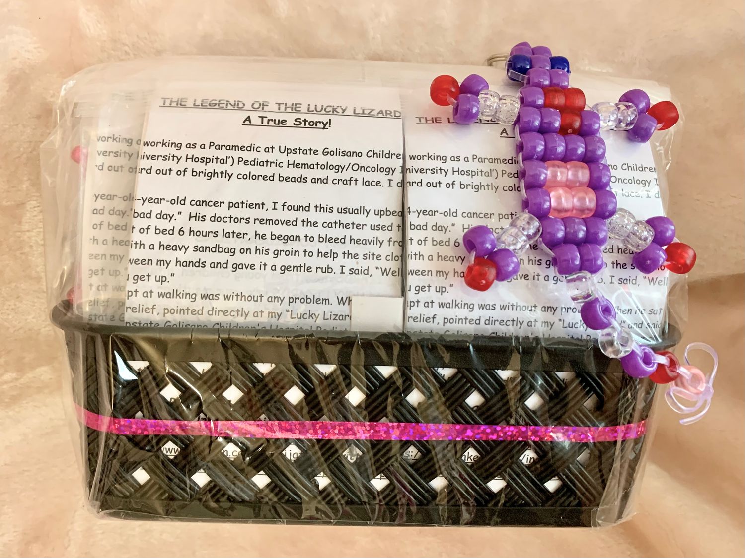 Lucky Lizard Send-A-Smile Basket - Pink Bubble &amp; Pink Bubble Journey Designs