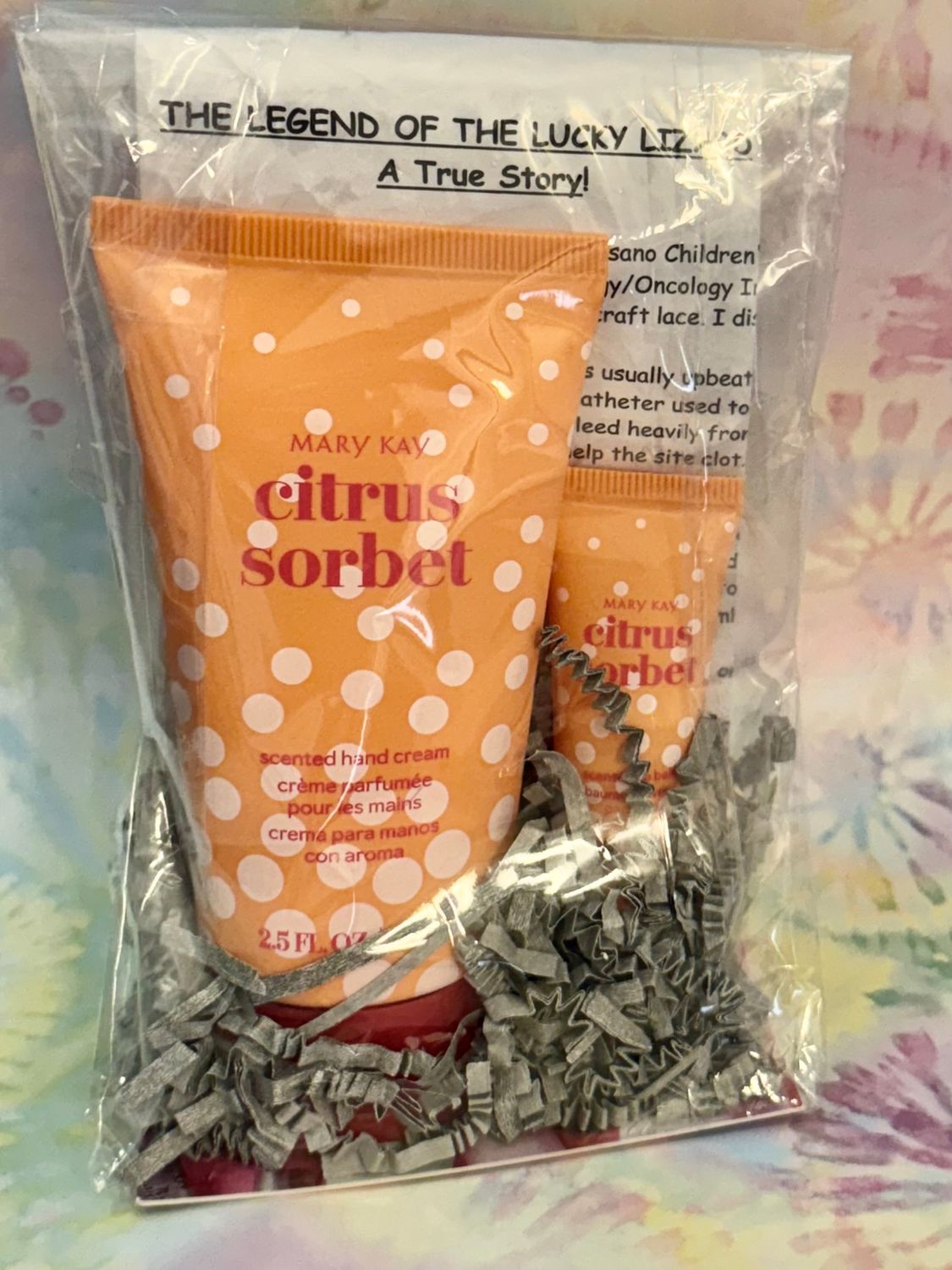 Lucky Lizard 'Emotion Lotion'  Gift Set featuring Mary Kay Citrus Sorbet Scented Hand Cream &amp; Lip Balm