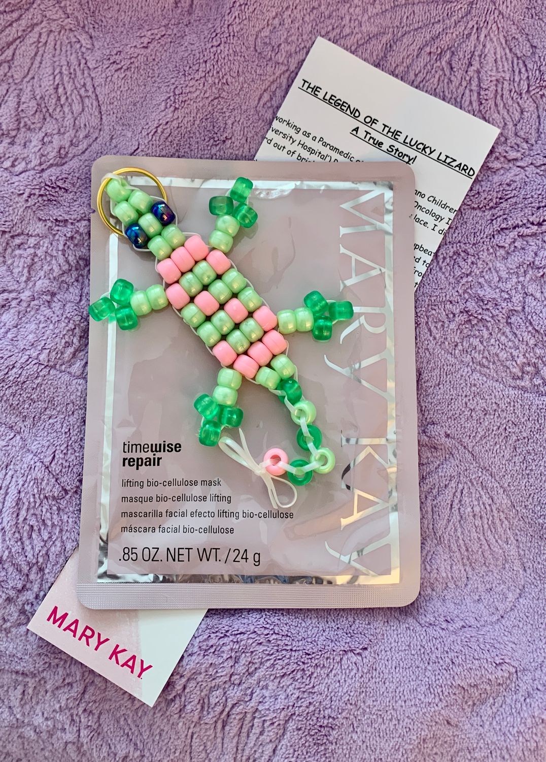 Lucky Lizard "Honor Your Masked Heroes" Gift Set Featuring a Mary Kay Timewise Repair Lifting Bio-cellulose Mask