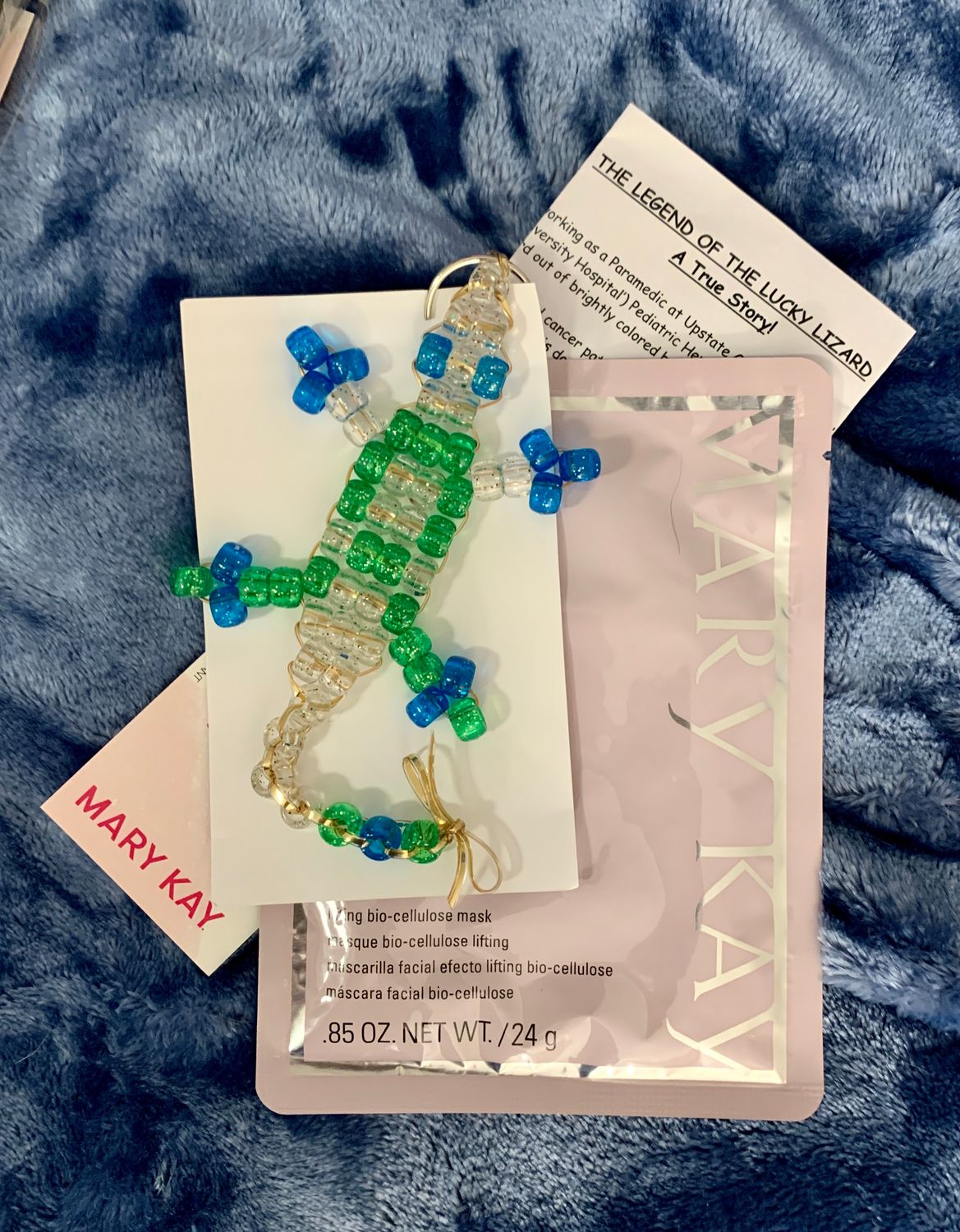 Lucky Lizard "Honor Your Masked Heroes" Gift Set Featuring a Mary Kay Timewise Repair Lifting Bio-cellulose Mask