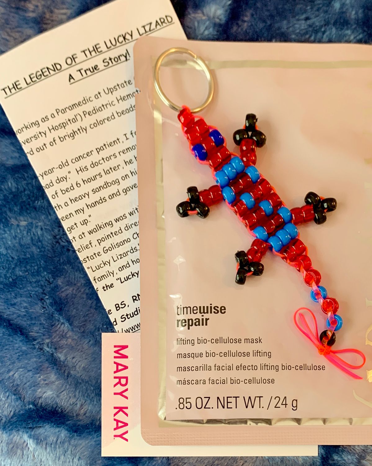 Lucky Lizard "Honor Your Masked Heroes" Gift Set Featuring a Mary Kay Timewise Repair Lifting Bio-cellulose Mask