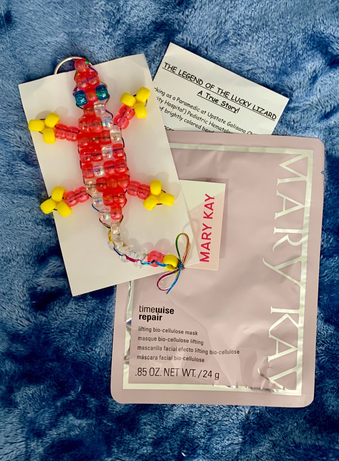 Lucky Lizard "Honor Your Masked Heroes" Gift Set Featuring a Mary Kay Timewise Repair Lifting Bio-cellulose Mask