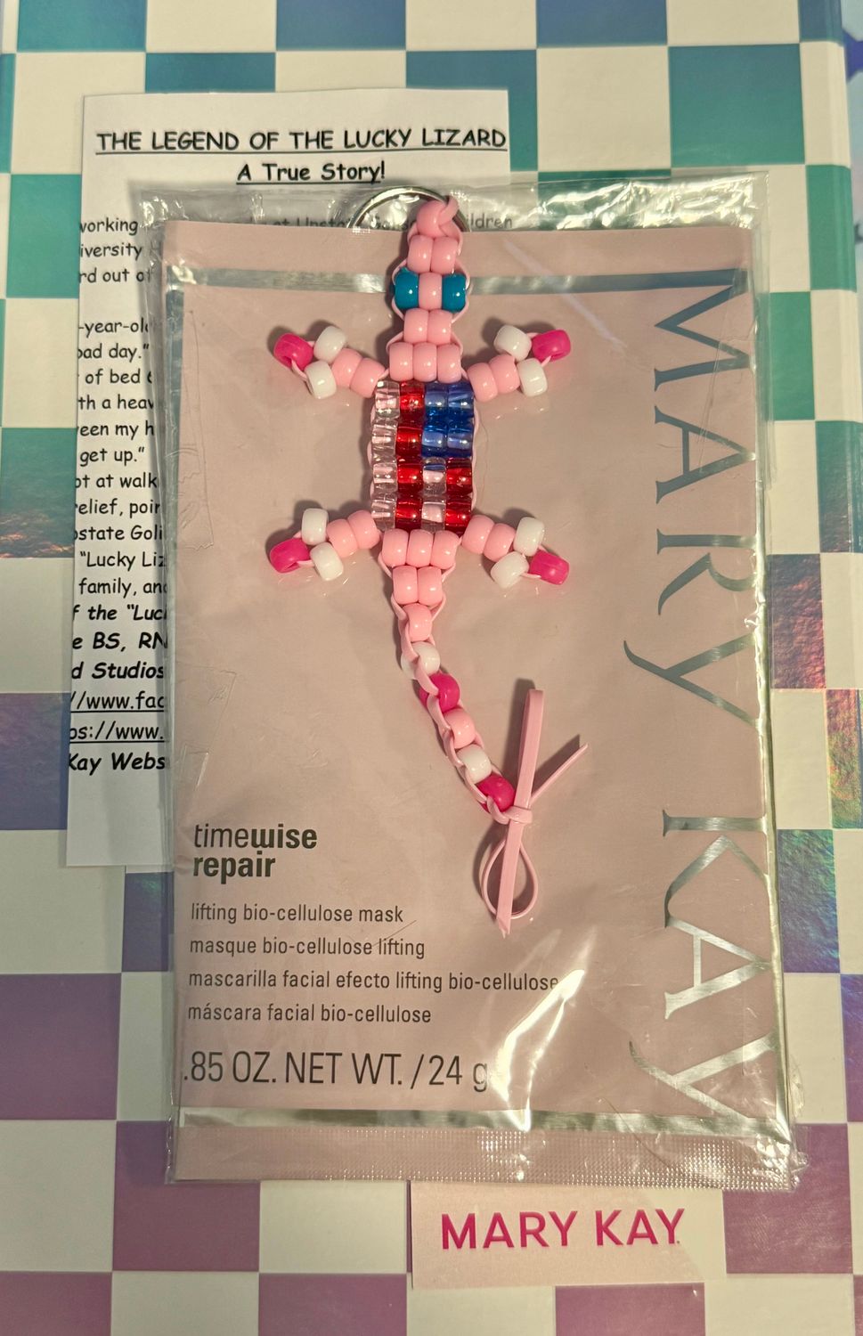 Lucky Lizard "Honor Your Masked Heroes" Gift Set Featuring a Mary Kay Timewise Repair Lifting Bio-cellulose Mask