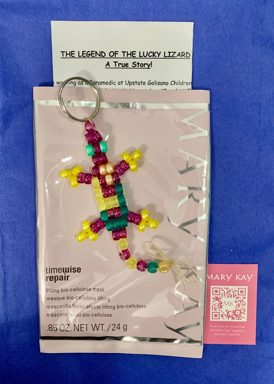 Lucky Lizard "Honor Your Masked Heroes" Gift Set Featuring a Mary Kay Timewise Repair Lifting Bio-cellulose Mask