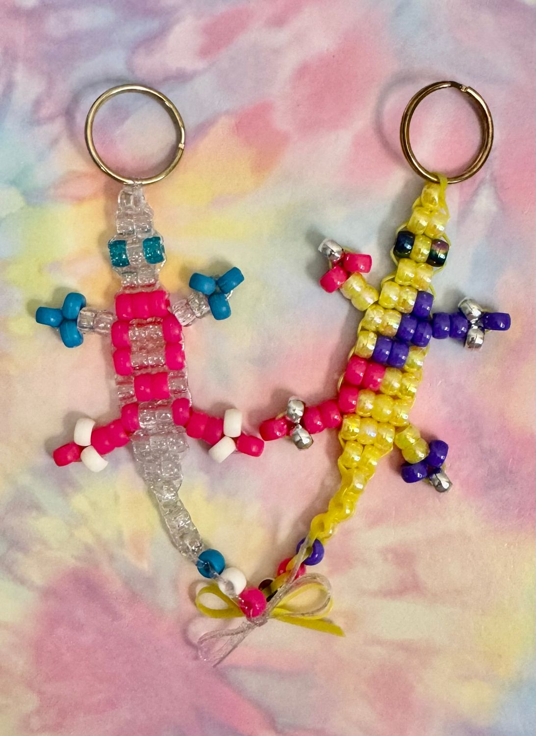 Pink Awareness Ribbon Lucky Lizard Duo