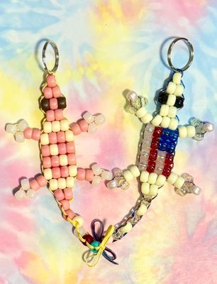 American Flag Send-a-Smile Lucky Lizard Duo American Flag Send-a-Smile Lucky Lizard Duo