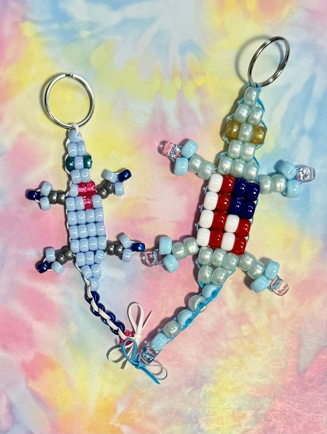 American Flag Send-a-Smile Lucky Lizard Duo