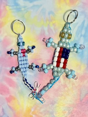 American Flag Send-a-Smile Lucky Lizard Duo American Flag Send-a-Smile Lucky Lizard Duo