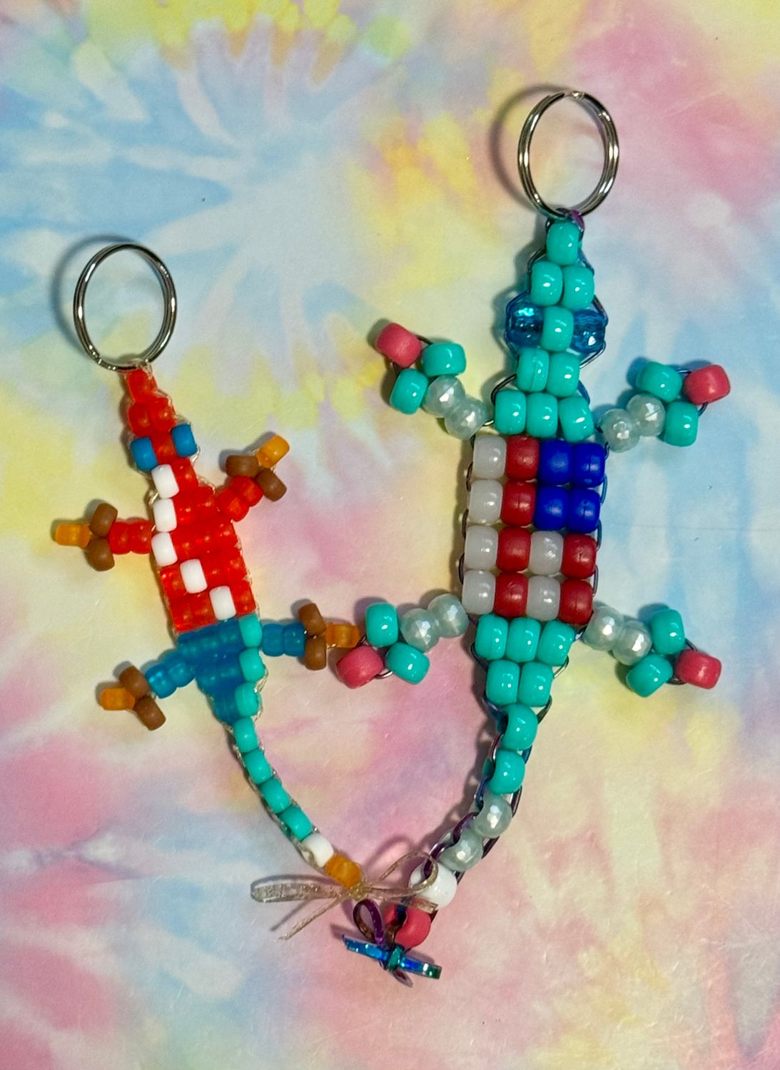 American Flag Send-a-Smile Lucky Lizard Duo