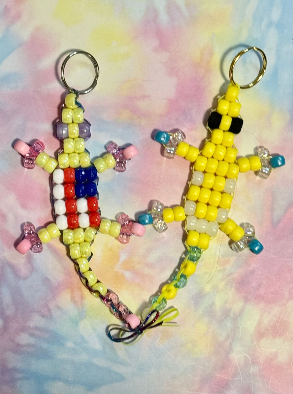 American Flag Send-a-Smile Lucky Lizard Duo