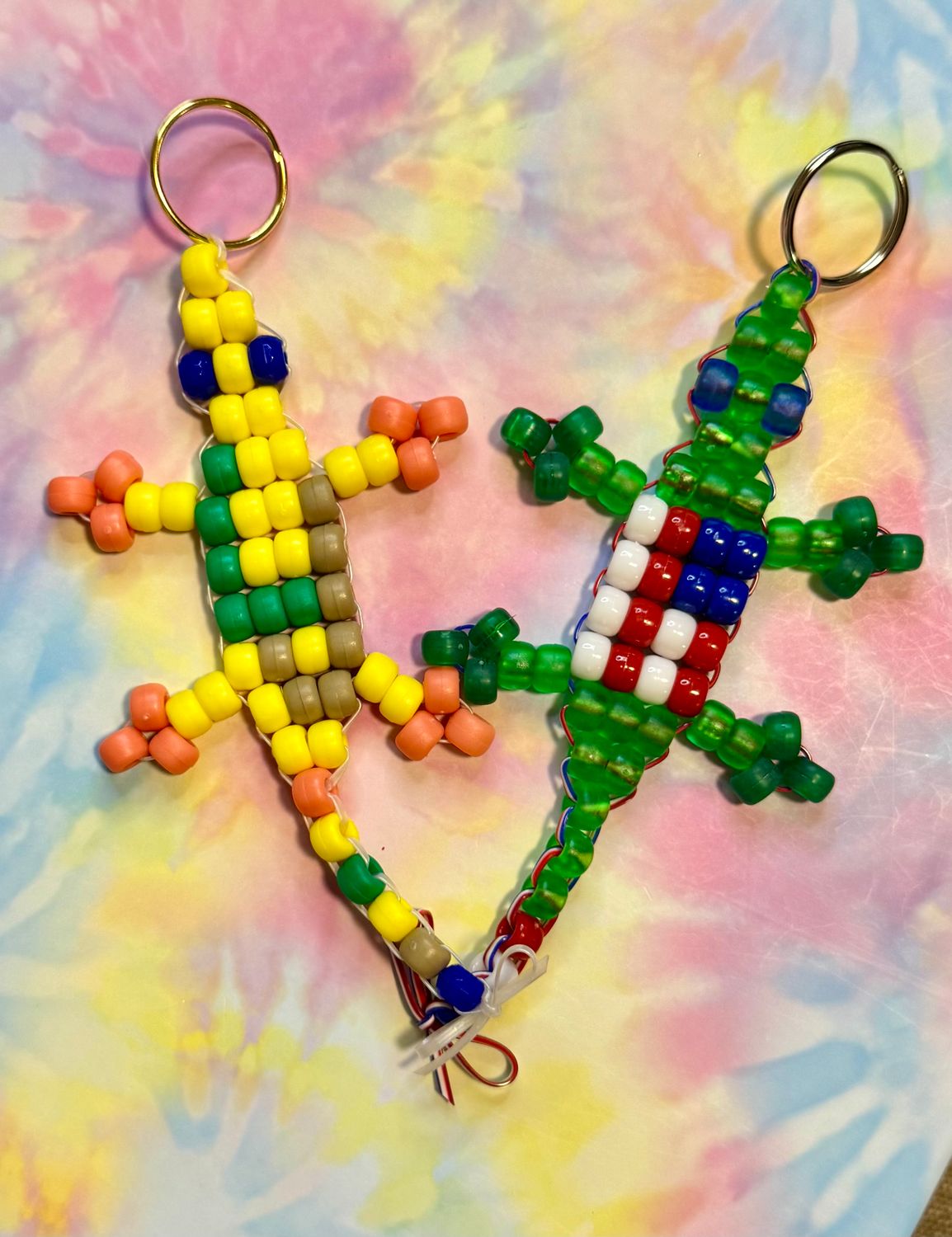 American Flag Send-a-Smile Lucky Lizard Duo