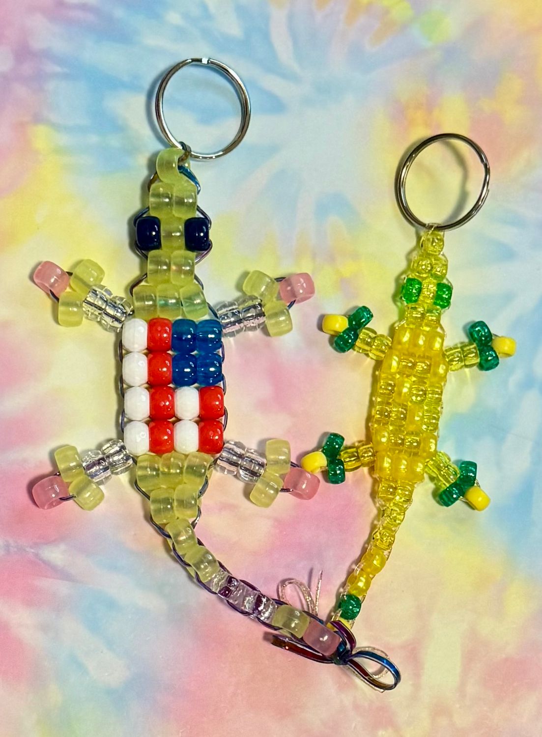 American Flag Lucky Lizard Send-a-Smile Duo