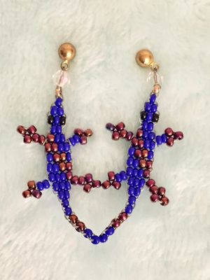 Handmade Lucky Lizard Stud Earrings