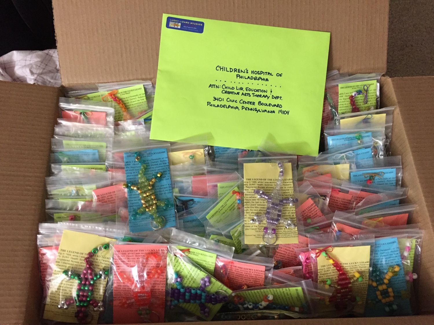 Comfort in a Hospital Room – Sponsor 5 Lucky Lizards